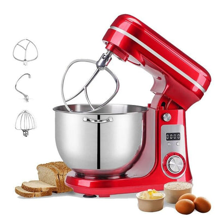 1200W 6-Speed Kitchen Stand Mixer with 6L Stainless Steel Bowl and Accessories - Wnkrs