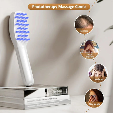 Electric Phototherapy Scalp Massager: Hair Loss Prevention & Blood Circulation Boost - Wnkrs