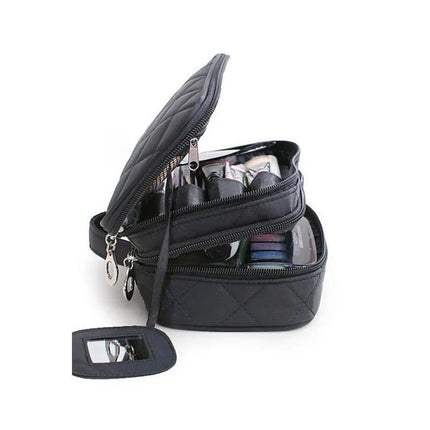 Fashionable Travel Cosmetic Organizer Bag: Professional Makeup and Toiletry Storage Case - Wnkrs