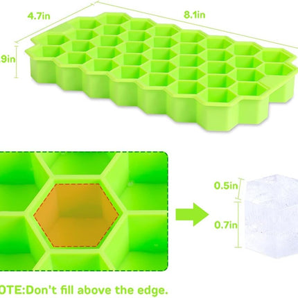 Bac à glaçons en silicone à 37 cavités en nid d'abeille