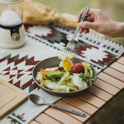 Ensemble de fourchette et cuillère de camping ultra-légères en titane