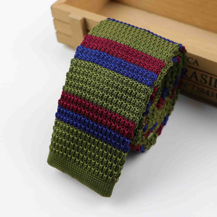 Knitted Striped Men's Ties - Wnkrs