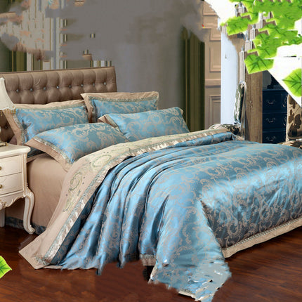 Ice Silk Jacquard European Luxury High-end Linen And Cotton Bedding Set - Wnkrs