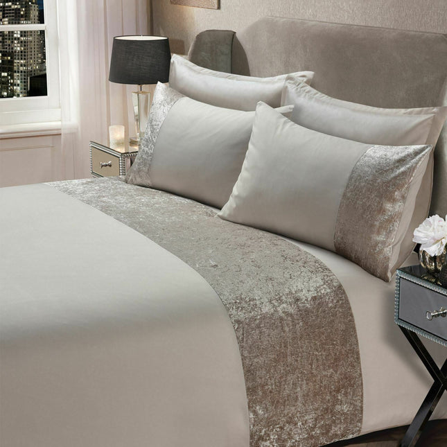 Pressed velvet panel duvet cover - Wnkrs
