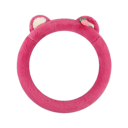 Pink Cat Ears Plush Steering Wheel Cover - Wnkrs