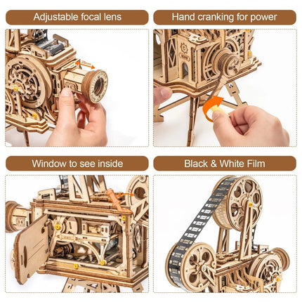 DIY 3D Wooden Film Projector Model Kit - Wnkrs