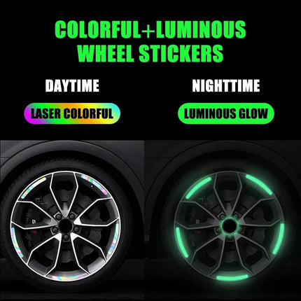 Reflective Wheel Rim Safety Stickers for Cars and Motorcycles - Wnkrs