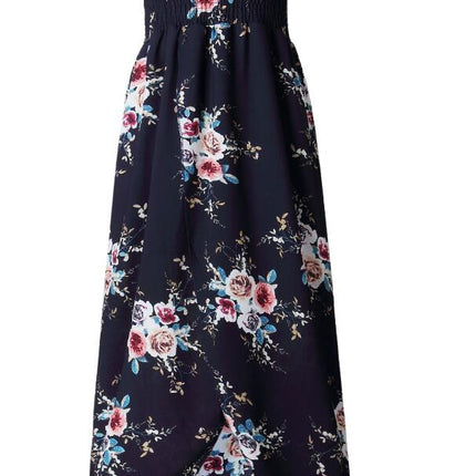 Women's Boho Off Shoulder Dress With Floral Print - Wnkrs