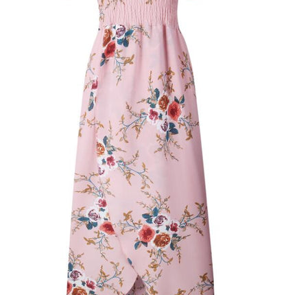 Women's Boho Off Shoulder Dress With Floral Print - Wnkrs