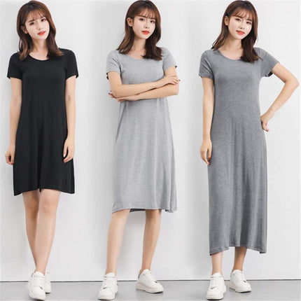 Women's Modal Knitted Summer T-Shirt Dress - Wnkrs