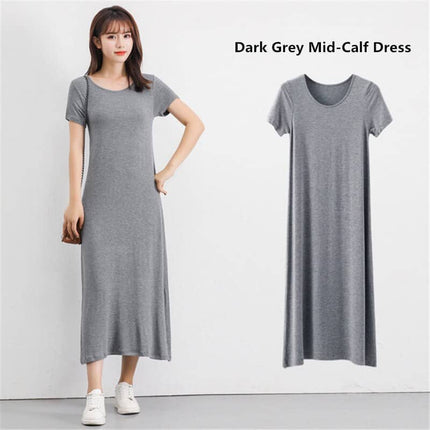 Women's Modal Knitted Summer T-Shirt Dress - Wnkrs