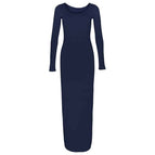 Col Rond Bleu Marine / L