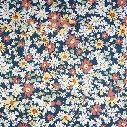 Plant Flower Small Clear Floral Twill Cotton Fabric - Wnkrs