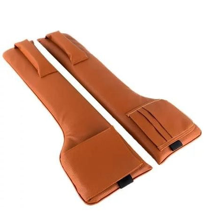 Luxury PU Leather Car Seat Gap Filler with Organizer Pockets - Wnkrs