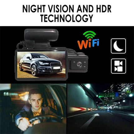 1080P HD Dash Cam with 360° Wide Angle, Night Vision, and G-Sensor - Wnkrs