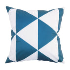 2pcs 18x18in / White with blue triangles
