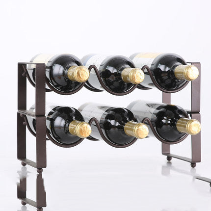 Stackable Wine Bracket Ornaments Wine Bottle Rack Wine Cabinet Wine Display Shelf Fashion - Wnkrs