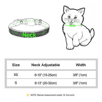 Collar para gato de gamuza suave con diamantes de imitación