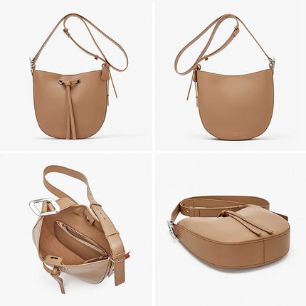 Leather Bucket Handbag