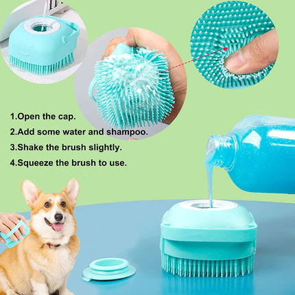 Cepillo de baño de silicona para perros