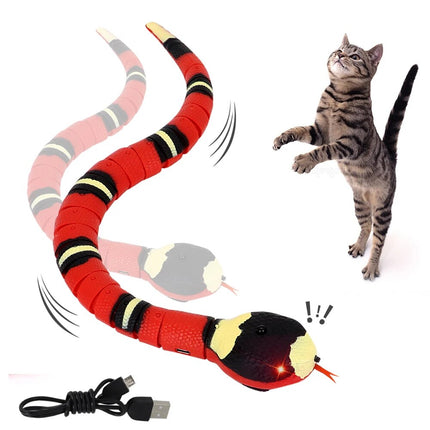 Jouet serpent intelligent rechargeable par USB pour chats et chiens