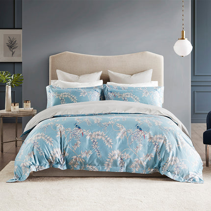 Four-piece set of long-staple cotton satin printed bedding - Wnkrs