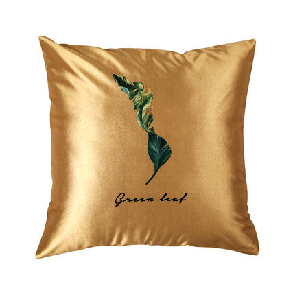 Modern rainforest bird green leaf print cushion cover - Wnkrs