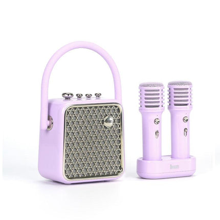 Enceinte Bluetooth portable avec deux microphones de karaoké