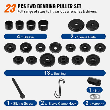 23-Piece FWD Bearing Puller Kit - Wnkrs