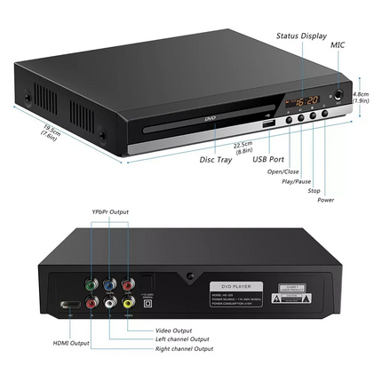 All-Region DVD and CD Player with AV Output