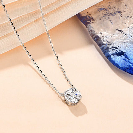 Elegant 1CT Moissanite Diamond Necklace - Wnkrs