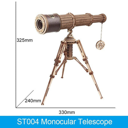 3D Wooden Puzzle Telescope and Orrery Model Kits - Wnkrs