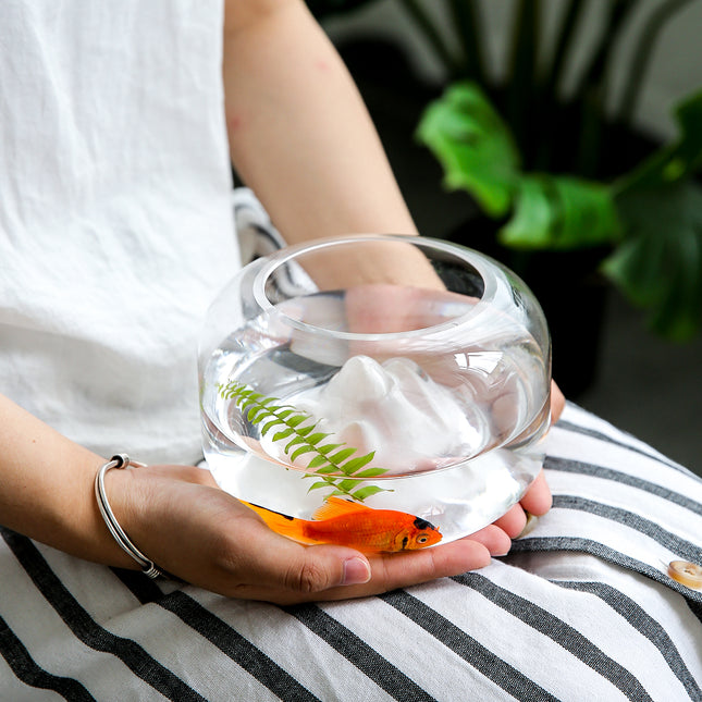 Mini bocal à poisson en verre