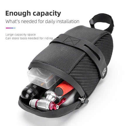 Waterproof Cycling Tail Bag with Reflective Strips and Expandable Capacity - Wnkrs