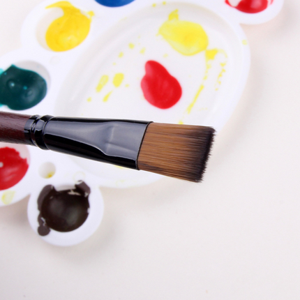 Wooden Handle Oil Paint Brush 6 Pcs Set