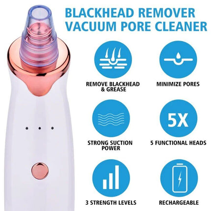 Electric Facial Vacuum Blackhead & Acne Remover with Deep Pore Cleansing - Wnkrs