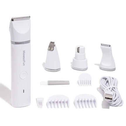 Mewoofun 4 in 1 Pet Electric Hair Trimmer with 4 Blades - Wnkrs