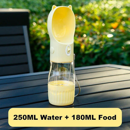 Portable 2-in-1 Dog & Cat Water Bottle and Food Dispenser - Wnkrs