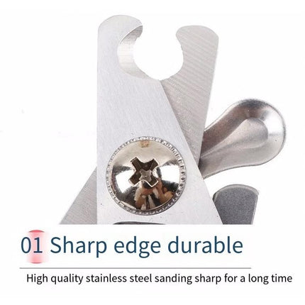 Coupe-ongles professionnel pour animaux de compagnie - Outil de toilettage ergonomique en acier inoxydable pour chiens et chats