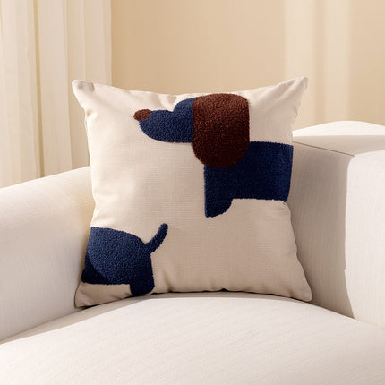 Modern Simple Household Canvas Embroidered Pillow Cover - Wnkrs