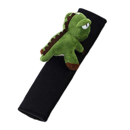 Green Dinosaur Plush Car Seat Belt Cover for Comfort & Style - Wnkrs