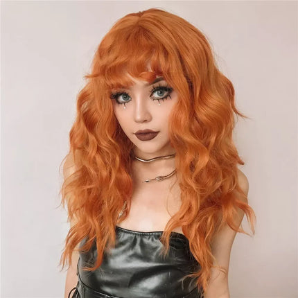 Long Red Wig with Bangs - Wnkrs