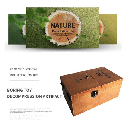 Wooden Useless Box - Interactive Stress-Reduction Toy, Ideal for Gifts - Wnkrs