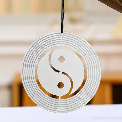 Rotating Tai Chi Stainless Steel Pendant