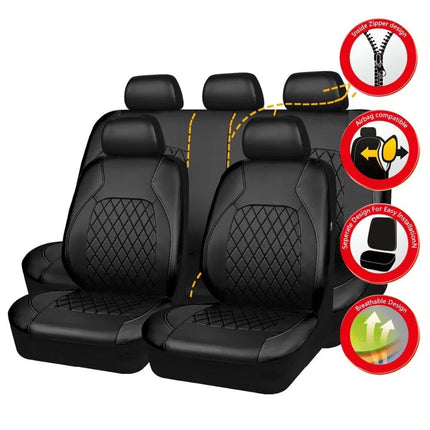 Universal PU Leather Car Seat Cover Set - Wnkrs