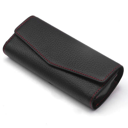 Luxury Cowhide Leather Sunglasses Case for Car Visor - Wnkrs