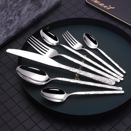 Embossed Textured Handle Steak Cutlery Western Cutlery - Wnkrs