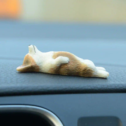 Cute Corgi Dashboard Ornament - Mini Resin Puppy Car Decor - Wnkrs