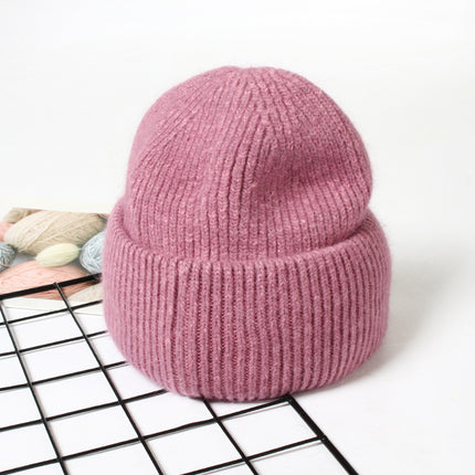 Bonnet unisexe en fourrure de lapin véritable, 9 couleurs, tricoté – Chaud et élégant pour hommes et femmes