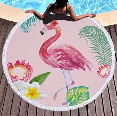 Summer round printed beach towel - Wnkrs